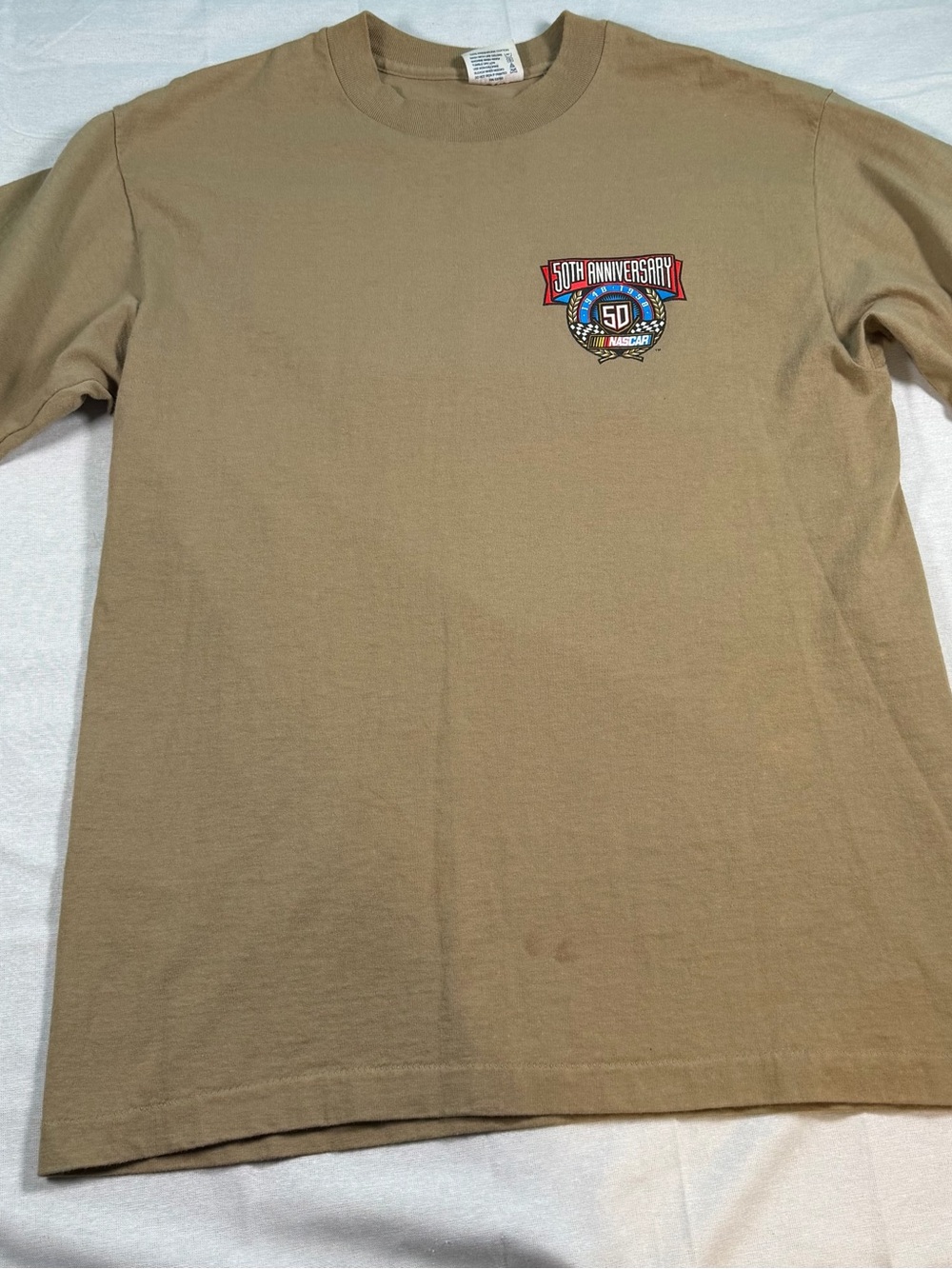 Sof Tee Tee Jays NASCAR 50th Anniversary Graphic Tee Tan Size L See Description